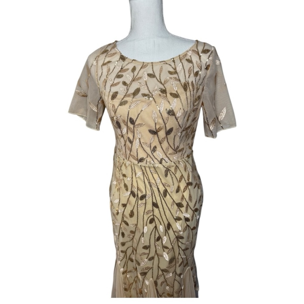 EVER PRETTY Gold Sequin Dress. Size 6 - Picture 3 of 10